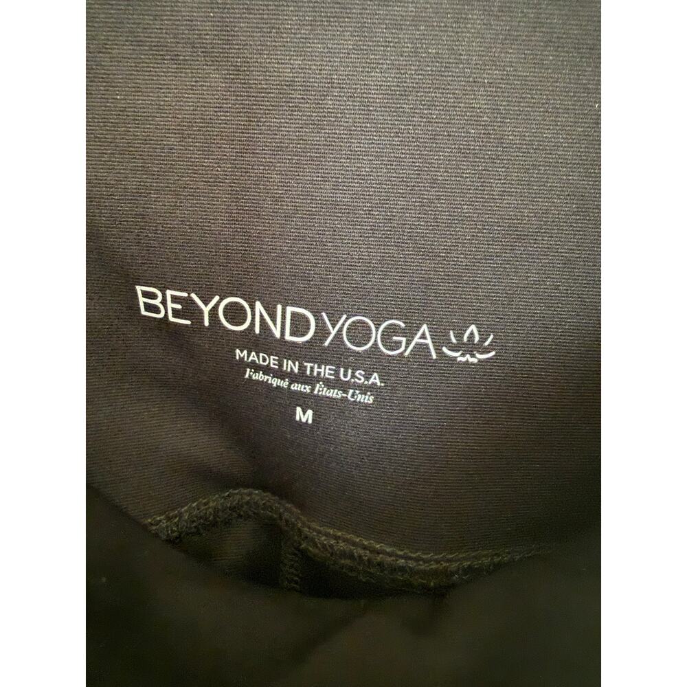 Beyond Yoga Black Silver Polka Dot High Rise Leggings Medium Athleisure Retro - Picture 5 of 6